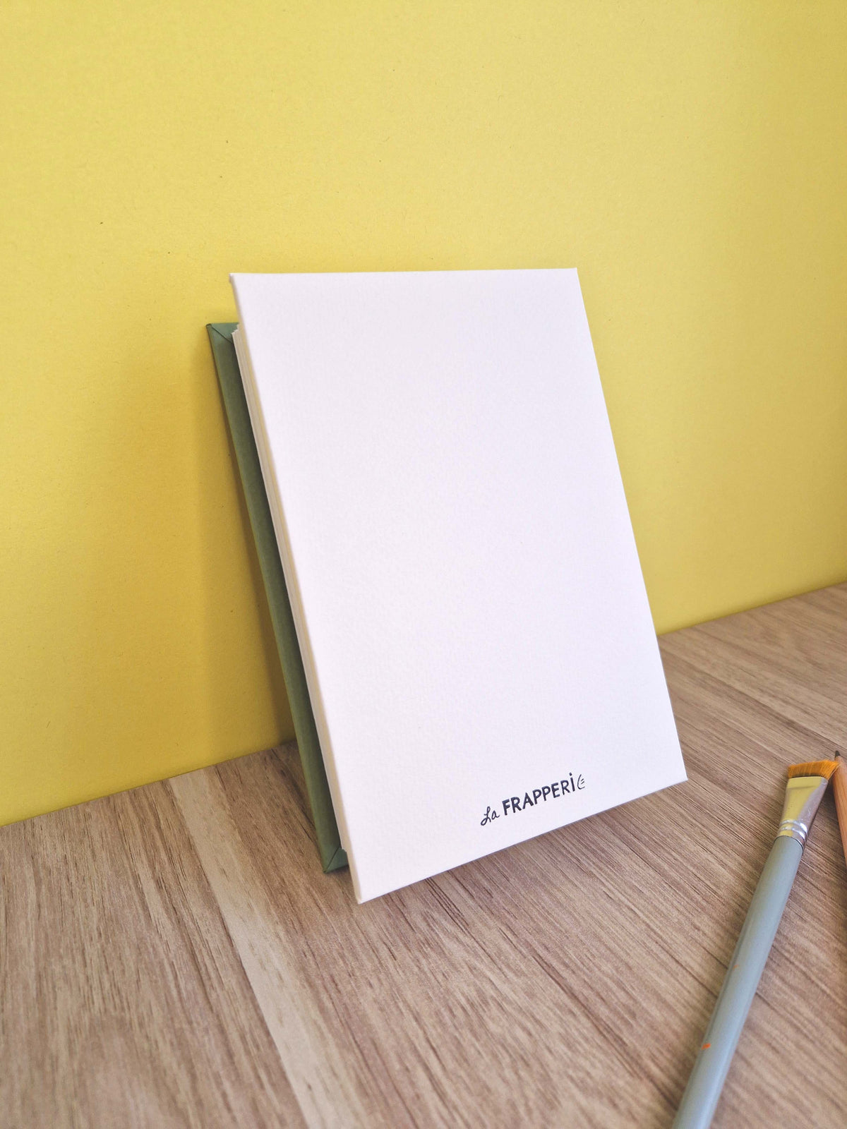 Carnet A6 aquarelle – Vert forêt & Blanc