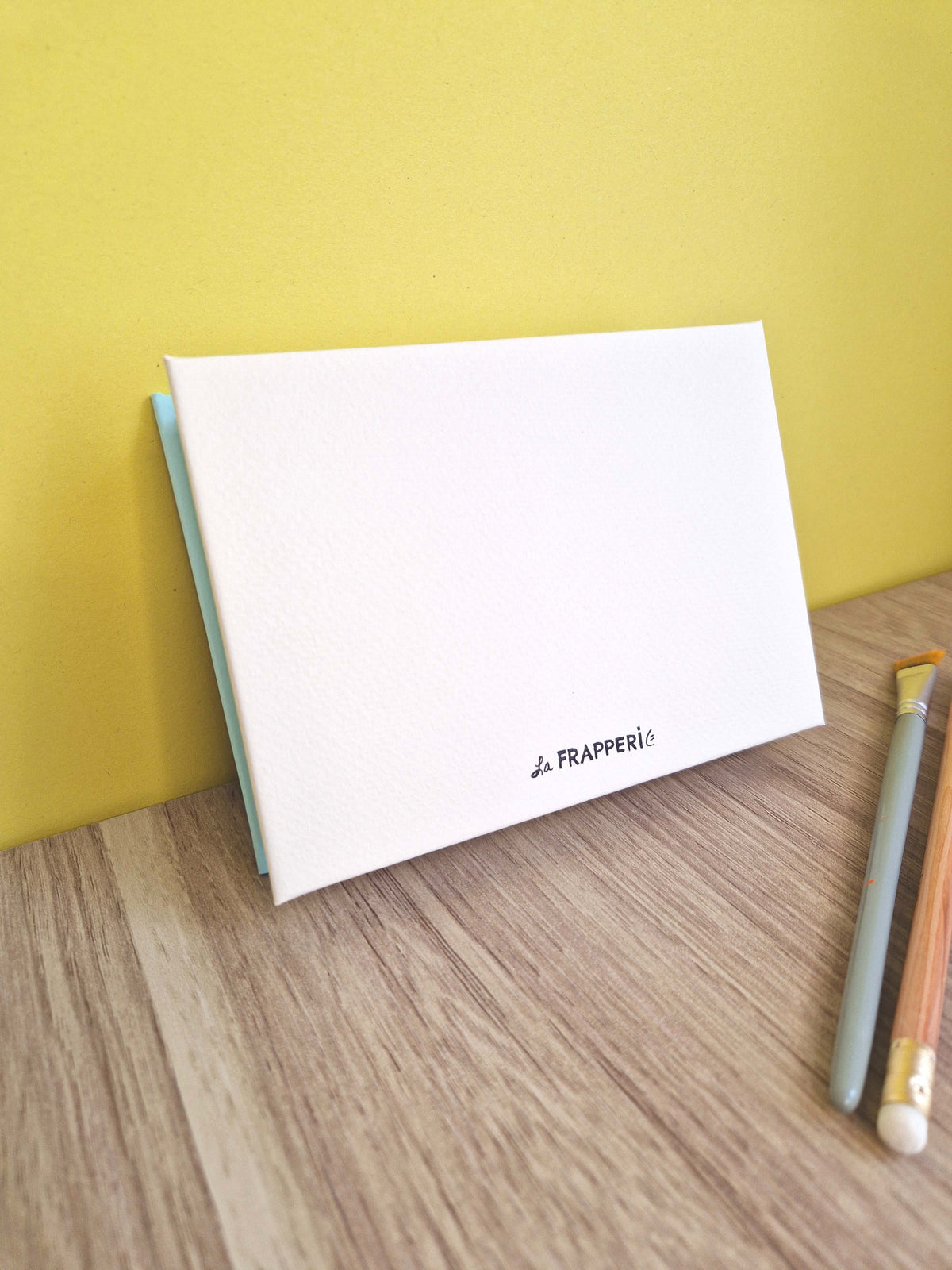 Carnet A6 aquarelle – Bleu céleste & Blanc