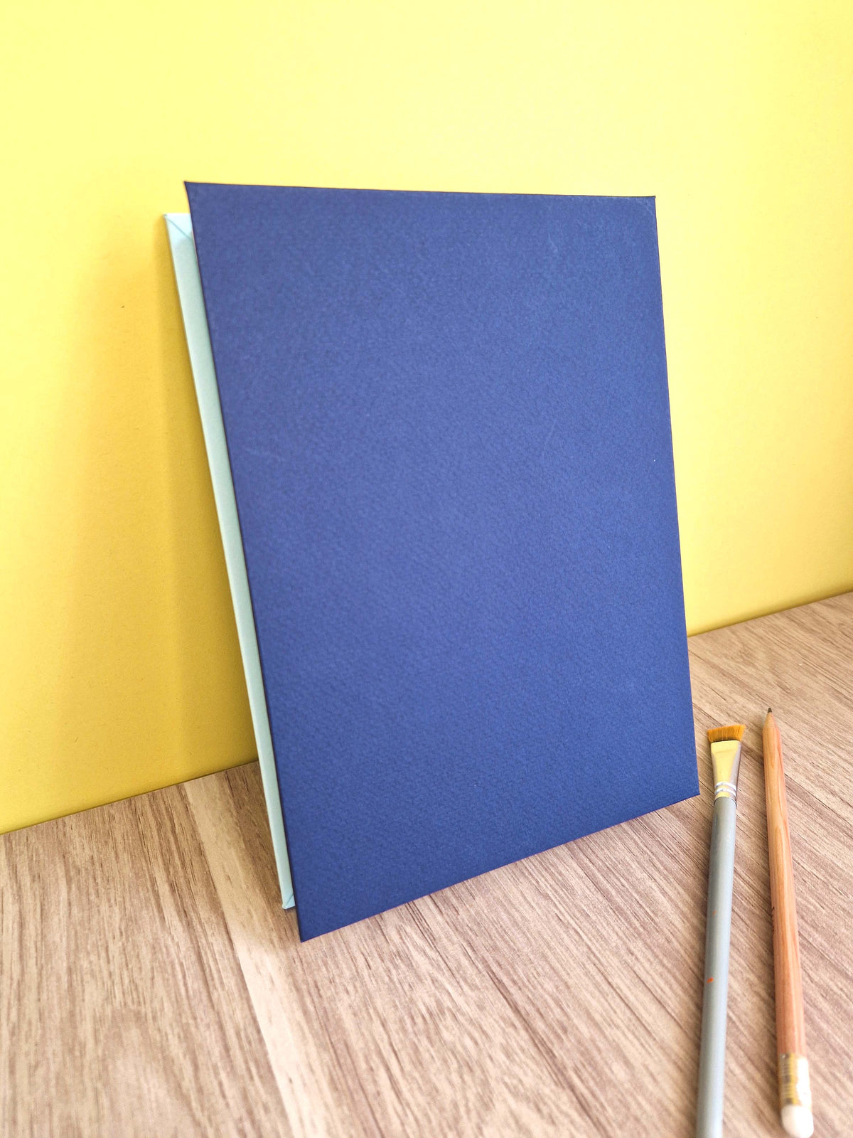 Carnet A5 aquarelle – Bleu marine & Bleu céleste