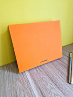 Carnet A5 aquarelle – Vert forêt & Orange