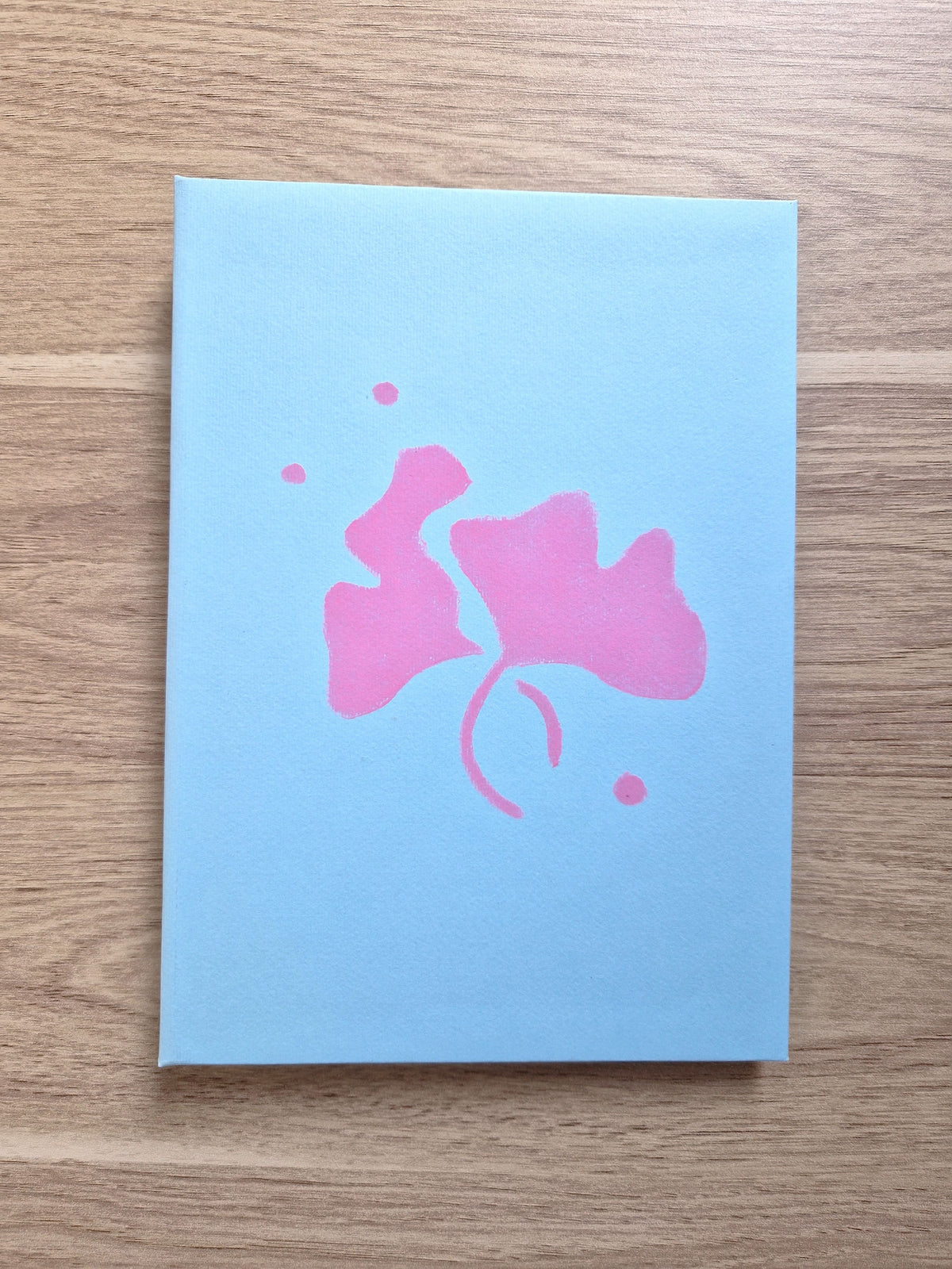 Carnet Bleu – Feuilles de ginkgo