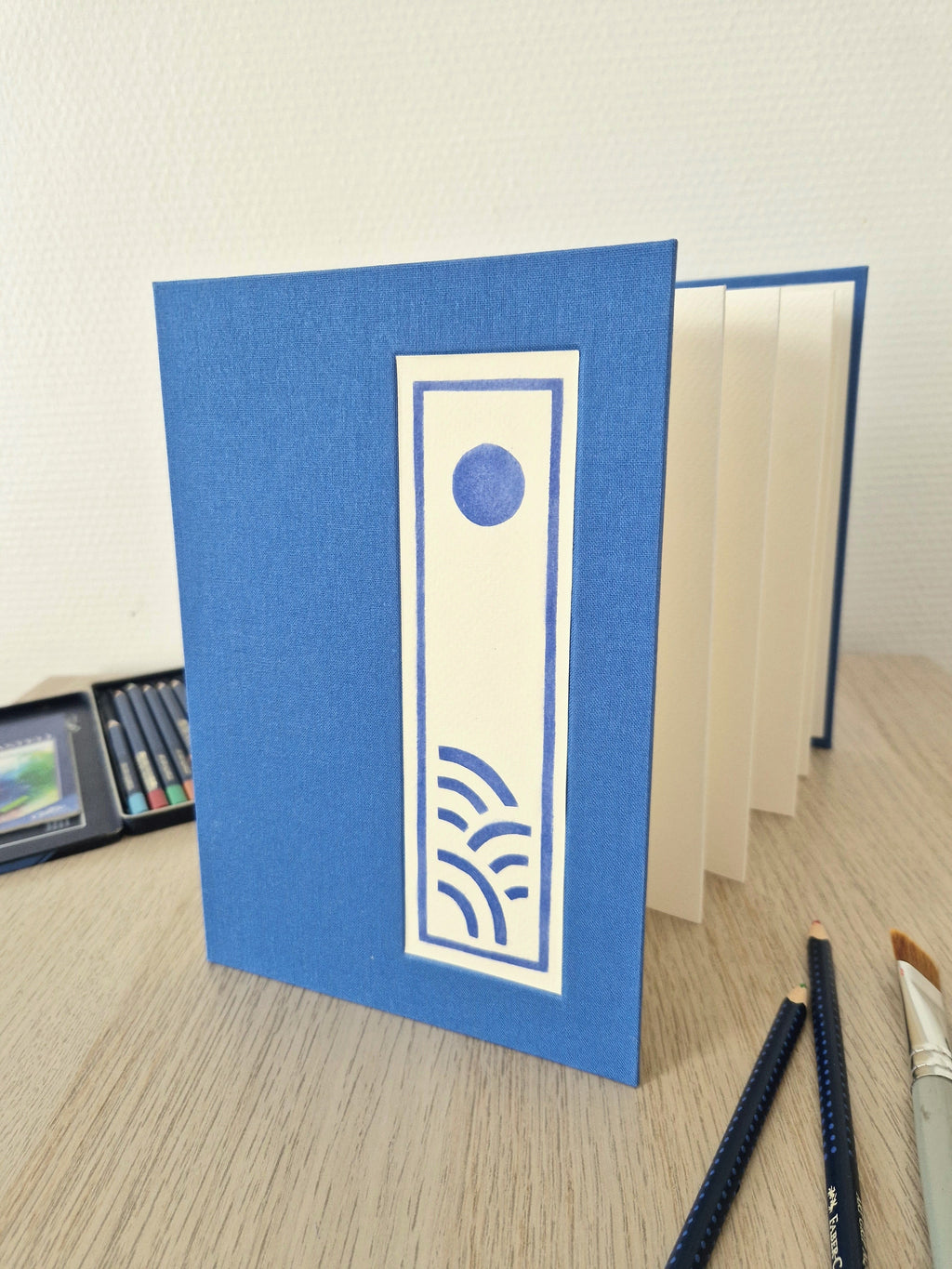 Onde – Carnet accordéon A5 aquarelle