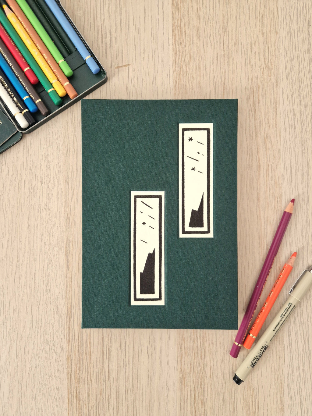 Constelle – Carnet accordéon A5 multi-techniques