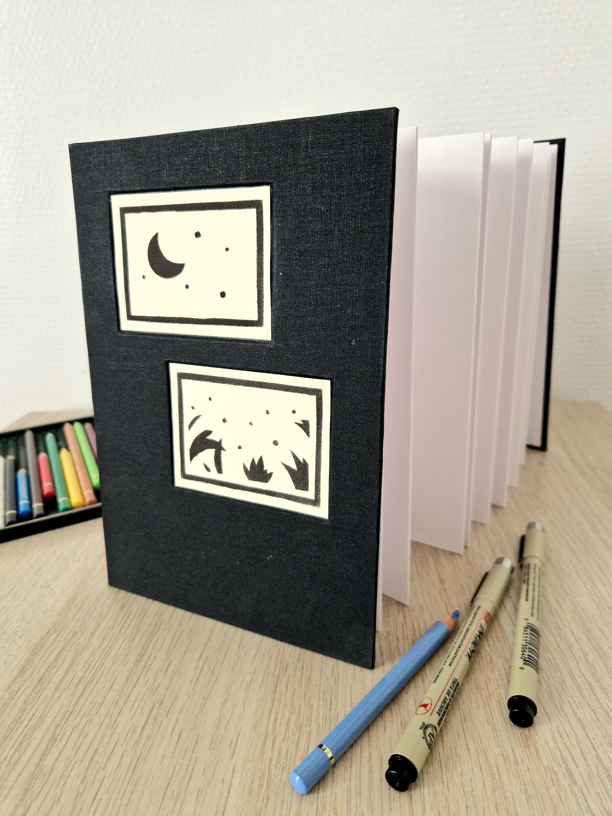 Nocturne – Carnet accordéon A5 multi-techniques