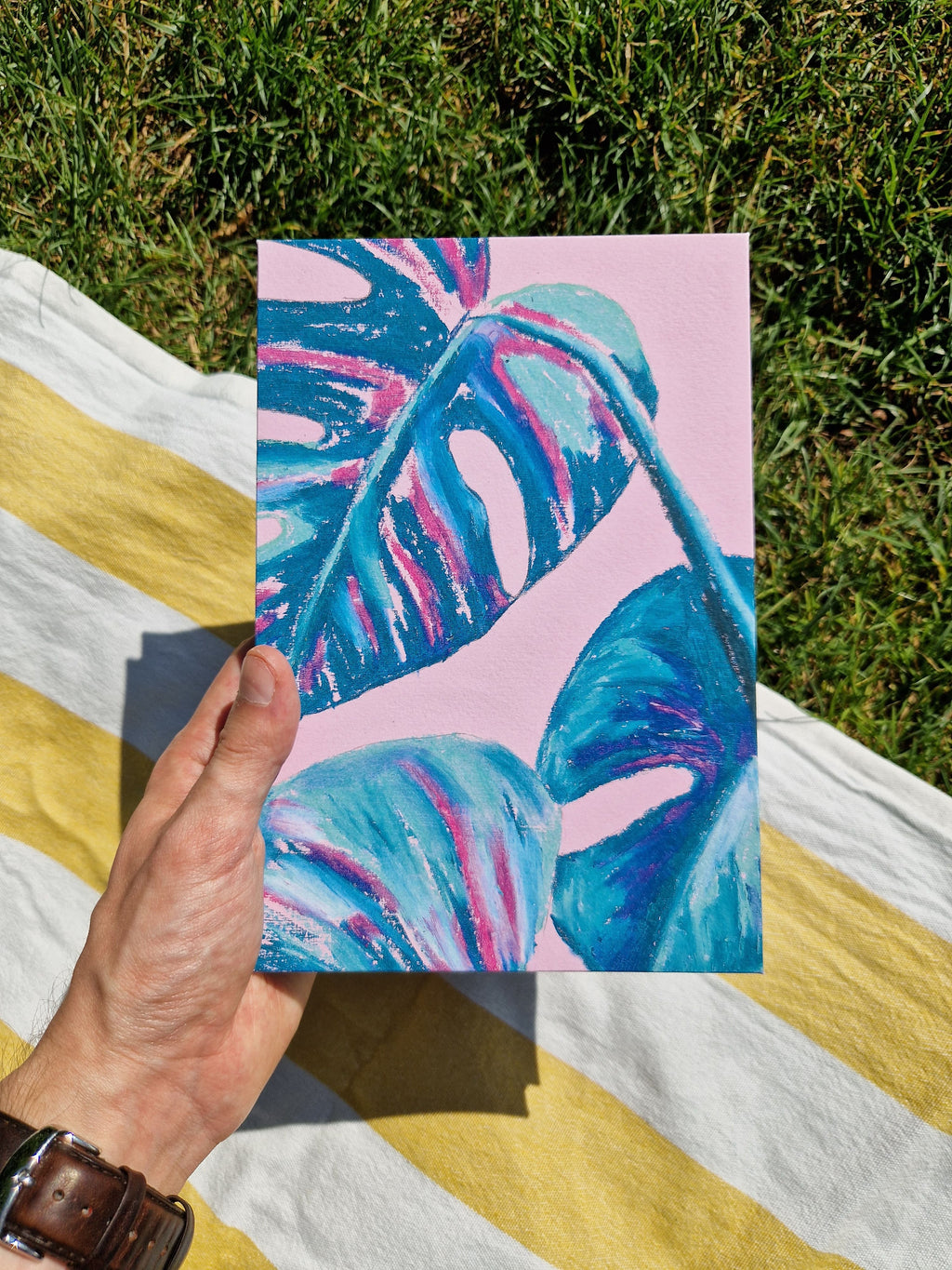 Monstera & Philippina – Carnet accordéon A5 multi-techniques