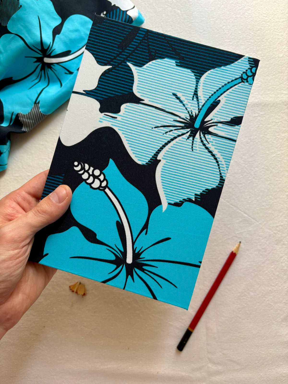 Fleurs marine – Carnet accordéon A5 multi-techniques