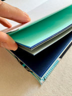 Fleurs marine – Carnet accordéon A5 multi-techniques