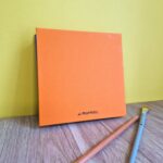 Carnet carré 15x15 - Bleu marine & Orange 3