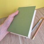 Carnet A6 aquarelle - Vert forêt & Blanc 2