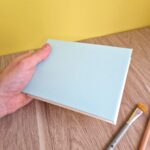 Carnet A6 aquarelle - Bleu céleste & Blanc 2