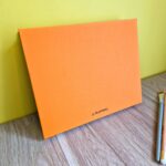 Carnet A5 aquarelle - Vert forêt & Orange 3