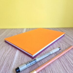 Carnet A5 multi-techniques - Orange & Pourpre