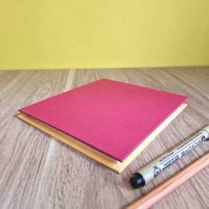 Carnet carré 16x16 - Violet & Beige