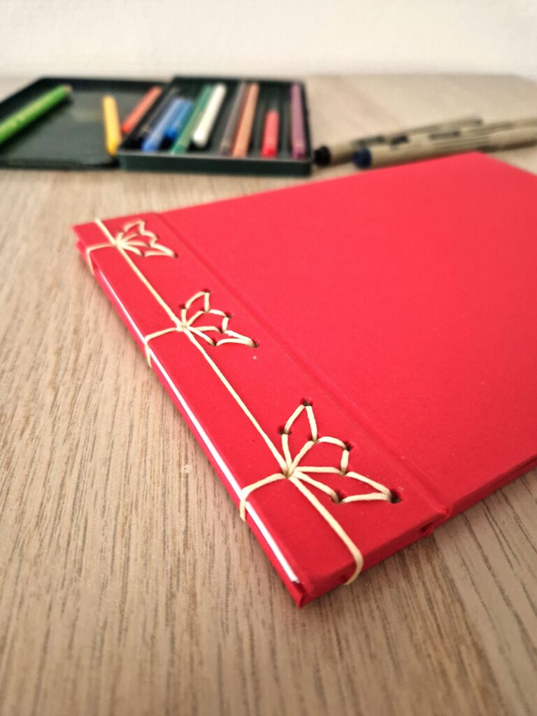 Reliure japonaise motif floral 3